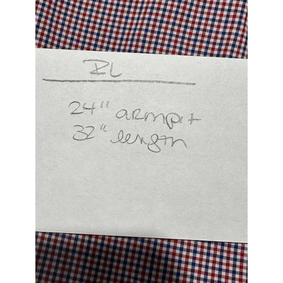 Ralph Lauren Men's Button Up Shirt Sz M 15.5 Red‎ Blue Check Yarmouth Cotton - Picture 8 of 8